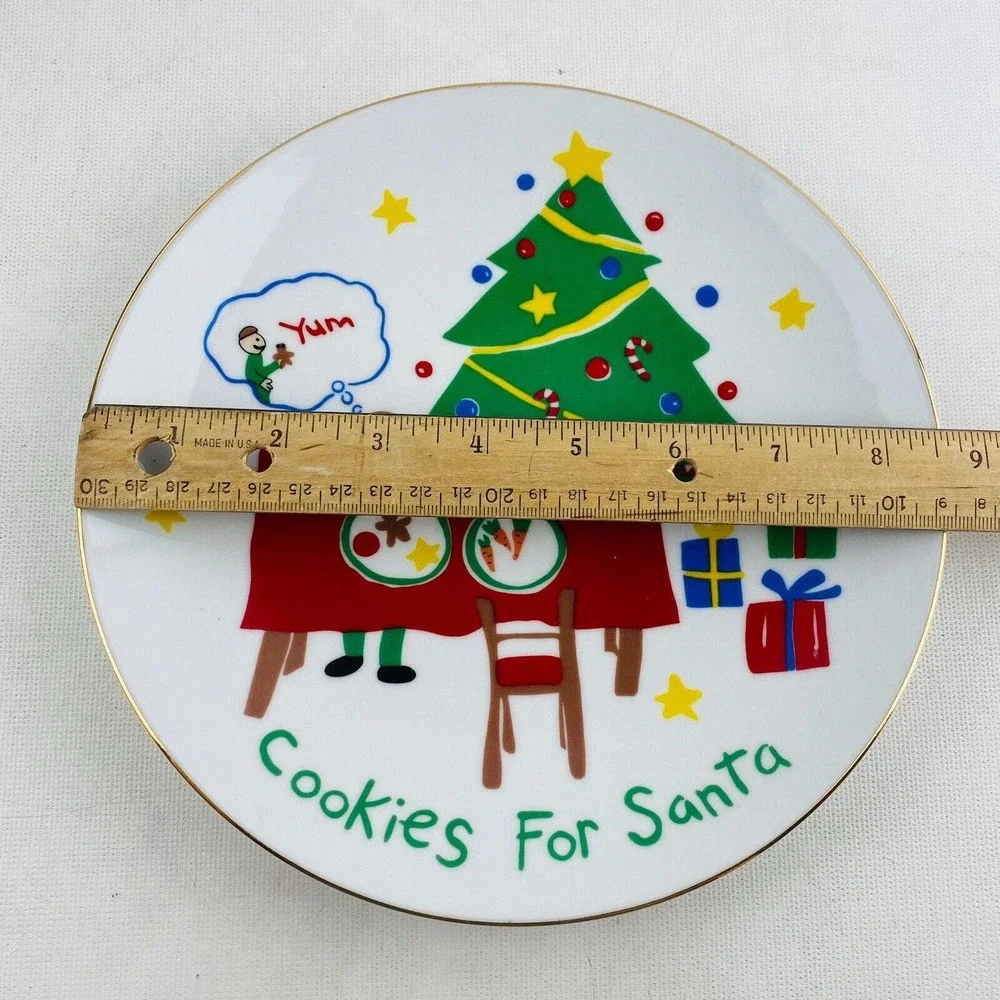 Tienshan Christmas Cookies For Santa Plate & Mug #2328‎ Save The Children 1996